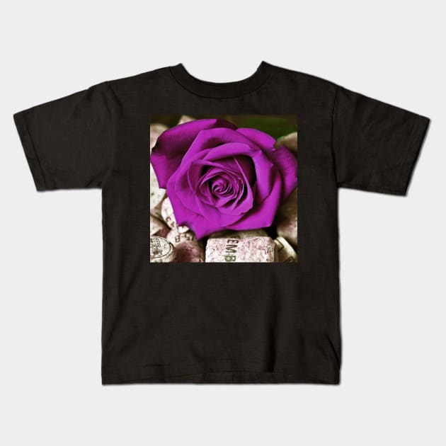 PINK ROSE Kids T-Shirt by SILVA_CAPITANA